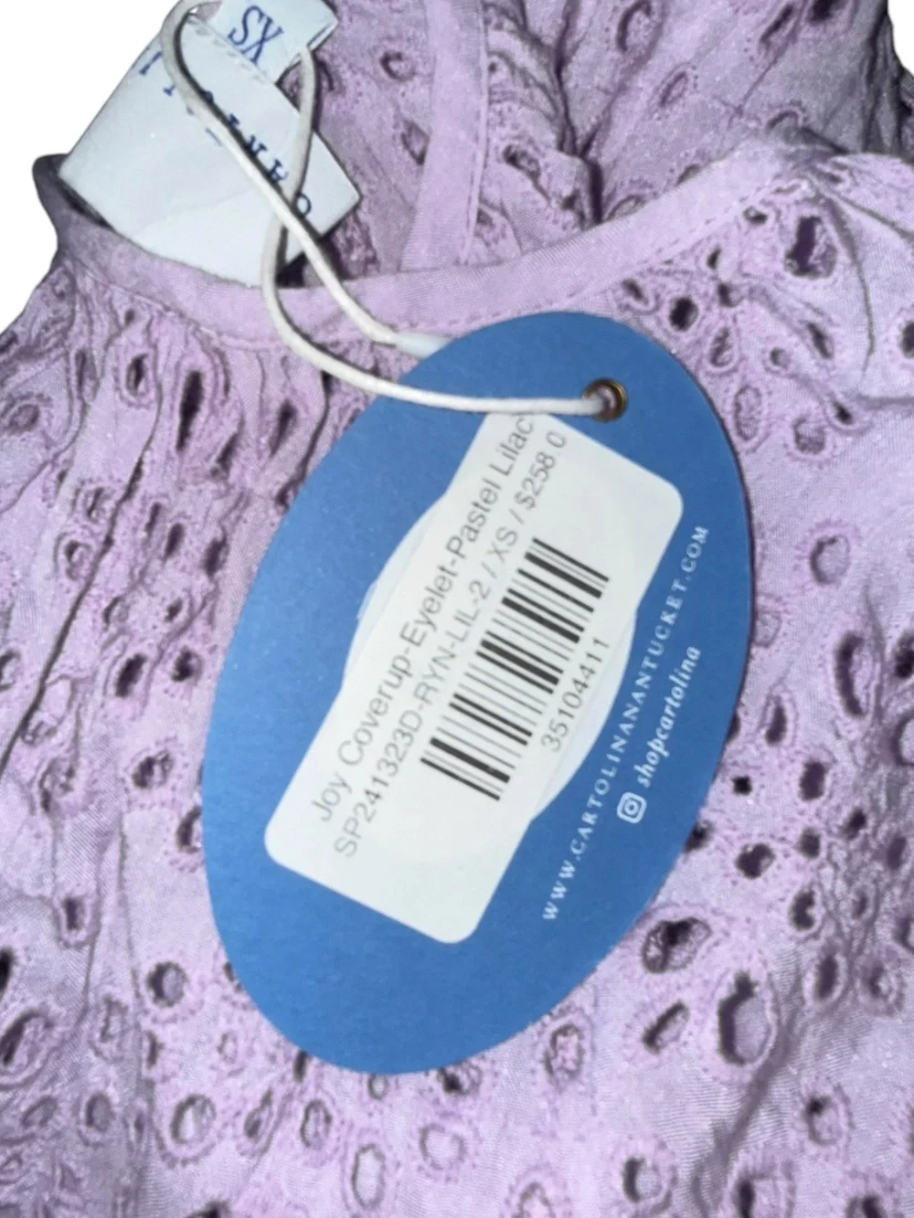 Cartolina Joy Coverup Pastel Lilac XS NWT